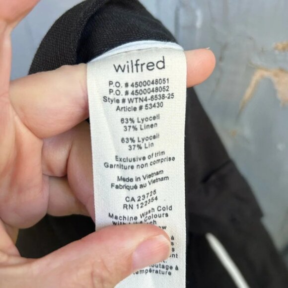 Wilfred Black Linen Allegra Shorts, size  6 - Picture 10 of 10